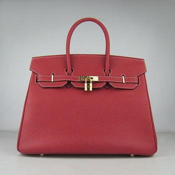 HBK35RCSG19 Hermes 35CM Red Cowhells Stripe (oro)